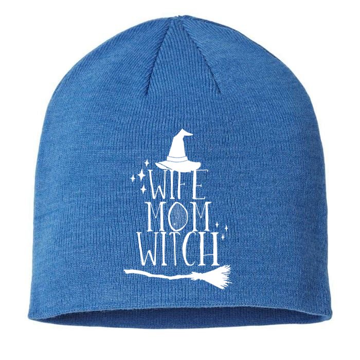 Wife Mom Witch Funny Halloween Funny Gift Sustainable Beanie