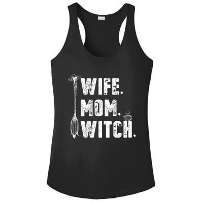 Wife Mom Witch Halloween Costume Mom Witch Gift Ladies PosiCharge Competitor Racerback Tank