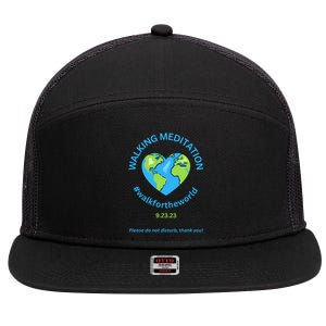 Walking Meditation World Meditation In Progress Walking Me 7 Panel Mesh Trucker Snapback Hat