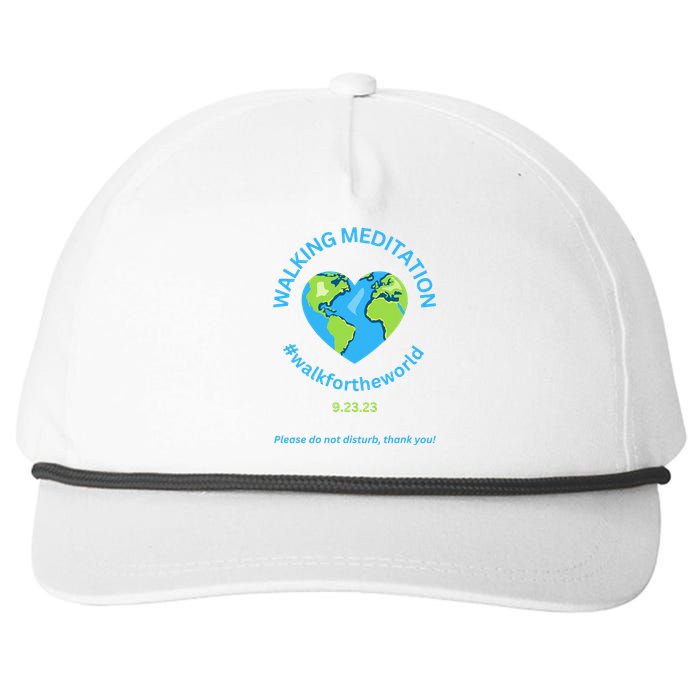 Walking Meditation World Meditation In Progress Walking Me Snapback Five-Panel Rope Hat