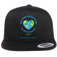 Walking Meditation World Meditation In Progress Walking Me Flat Bill Trucker Hat