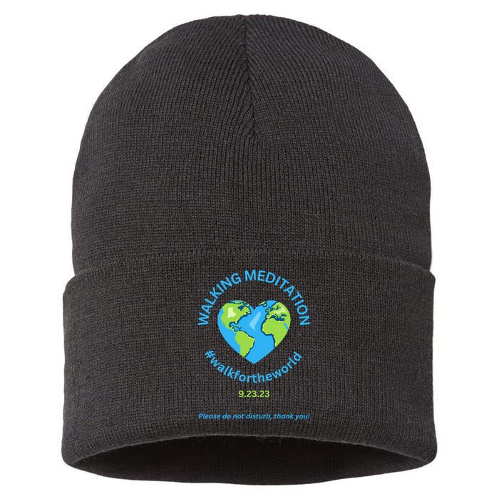 Walking Meditation World Meditation In Progress Walking Me Sustainable Knit Beanie