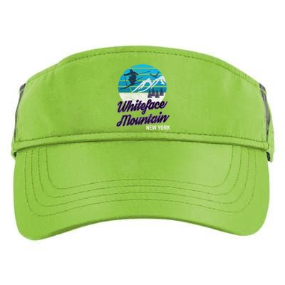 Whiteface Mountain Wilmington Ny Usa Skiing Snowboarding Gift Adult Drive Performance Visor