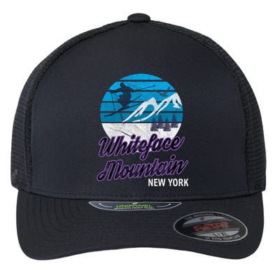 Whiteface Mountain Wilmington Ny Usa Skiing Snowboarding Gift Flexfit Unipanel Trucker Cap