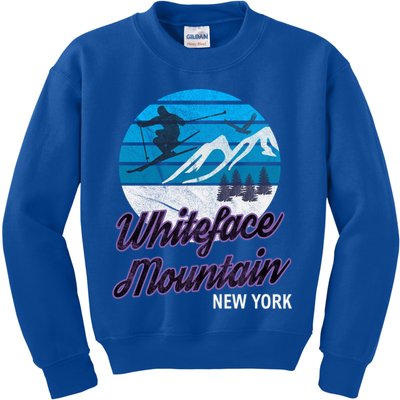 Whiteface Mountain Wilmington Ny Usa Skiing Snowboarding Gift Kids Sweatshirt
