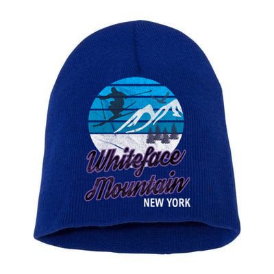 Whiteface Mountain Wilmington Ny Usa Skiing Snowboarding Gift Short Acrylic Beanie