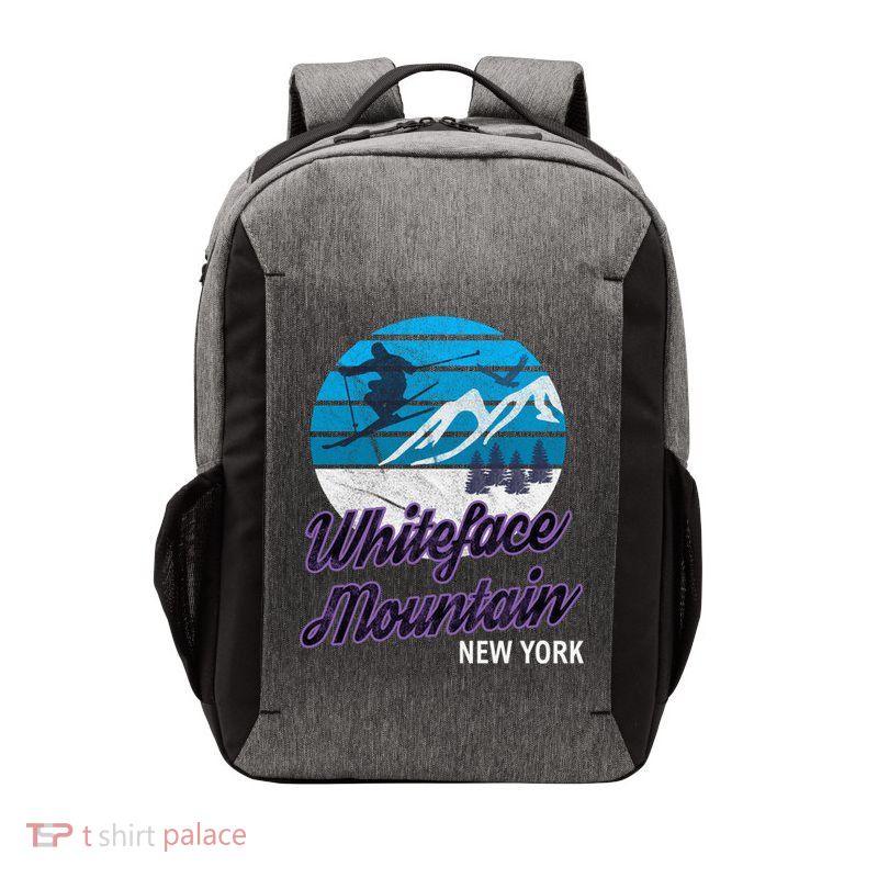 Whiteface Mountain Wilmington Ny Usa Skiing Snowboarding Gift Vector Backpack