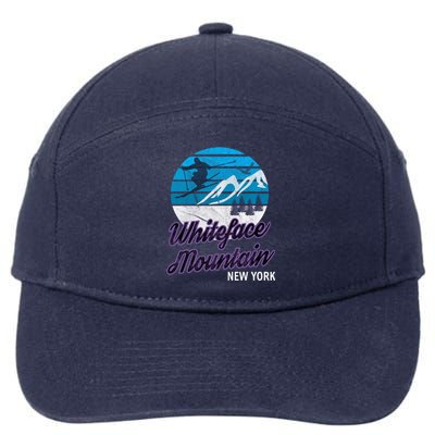 Whiteface Mountain Wilmington Ny Usa Skiing Snowboarding Gift 7-Panel Snapback Hat