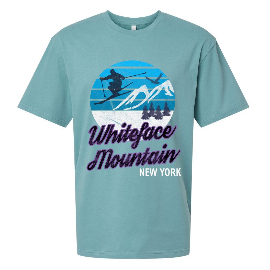 Whiteface Mountain Wilmington Ny Usa Skiing Snowboarding Gift Sueded Cloud Jersey T-Shirt