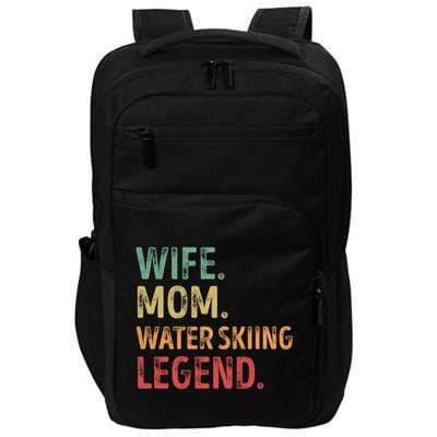 Wife Mom Water Skiing Legend Gift Impact Tech Backpack