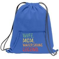 Wife Mom Water Skiing Legend Gift Sweatshirt Cinch Pack Bag