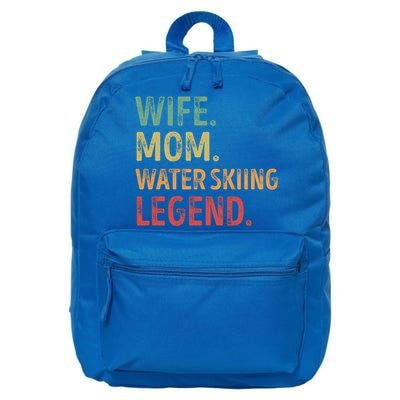 Wife Mom Water Skiing Legend Gift 16 in Basic Backpack