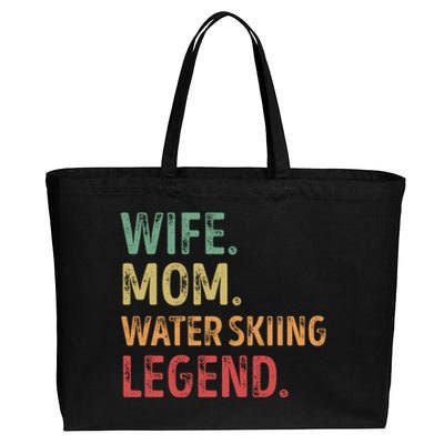 Wife Mom Water Skiing Legend Gift Cotton Canvas Jumbo Tote