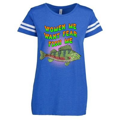 Women Me Want Fear Fish Me Enza Ladies Jersey Football T-Shirt