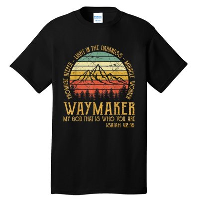 Waymaker Miracle Worker Promise Keeper Christian Tall T-Shirt