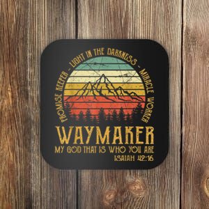 Waymaker Miracle Worker Promise Keeper Christian Coaster