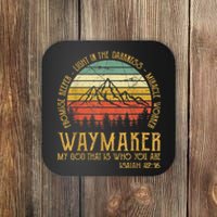 Waymaker Miracle Worker Promise Keeper Christian Coaster