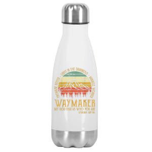 Waymaker Miracle Worker Promise Keeper Christian Stainless Steel Insulated Water Bottle