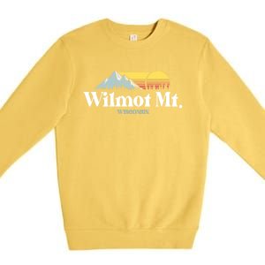 Wilmot Mountain Wisconsin Ski Trip Snowboarding Slopes Cute Gift Premium Crewneck Sweatshirt