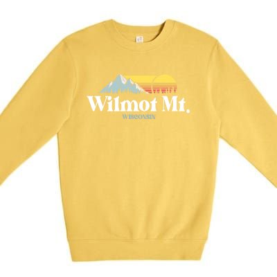 Wilmot Mountain Wisconsin Ski Trip Snowboarding Slopes Cute Gift Premium Crewneck Sweatshirt