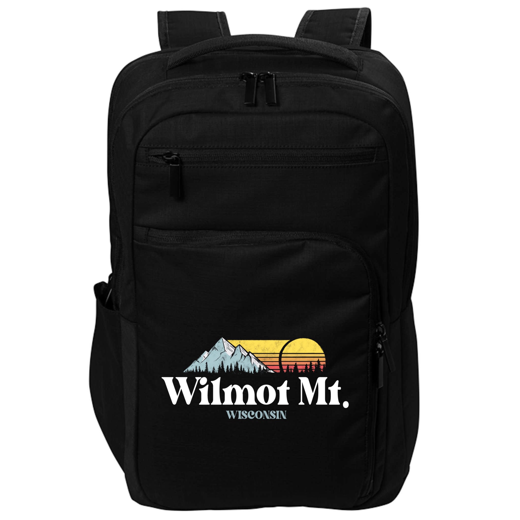 Wilmot Mountain Wisconsin Ski Trip Snowboarding Slopes Cute Gift Impact Tech Backpack