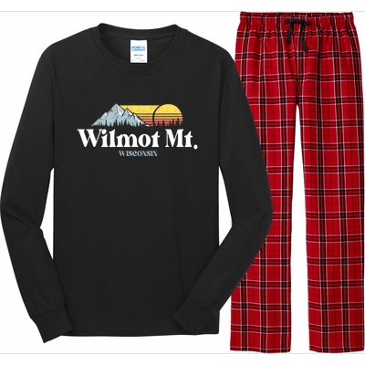 Wilmot Mountain Wisconsin Ski Trip Snowboarding Slopes Cute Gift Long Sleeve Pajama Set