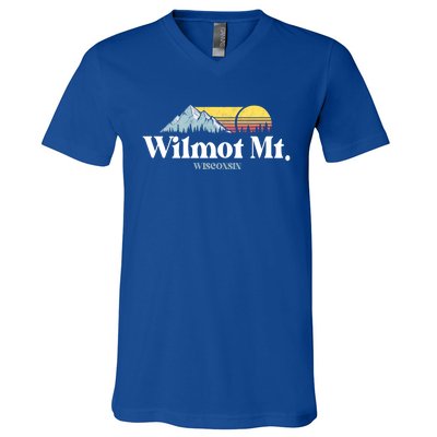 Wilmot Mountain Wisconsin Ski Trip Snowboarding Slopes Cute Gift V-Neck T-Shirt