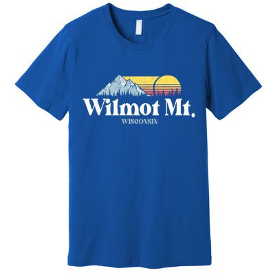 Wilmot Mountain Wisconsin Ski Trip Snowboarding Slopes Cute Gift Premium T-Shirt