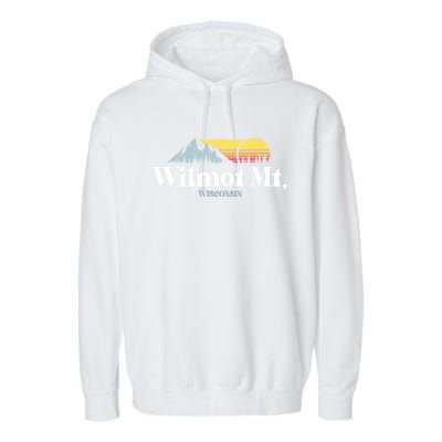 Wilmot Mountain Wisconsin Ski Trip Snowboarding Slopes Cute Gift Garment-Dyed Fleece Hoodie