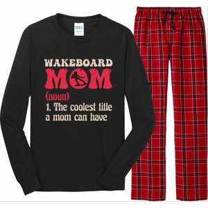 Wakeboard Mom Water Surfing Boating Skiing Wakeboarding Gift Long Sleeve Pajama Set