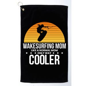 Wakesurf Mom Wakeboard Wakeboarding Wakeboarder Surfing Funny Gift Platinum Collection Golf Towel