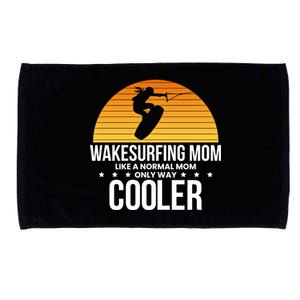 Wakesurf Mom Wakeboard Wakeboarding Wakeboarder Surfing Funny Gift Microfiber Hand Towel