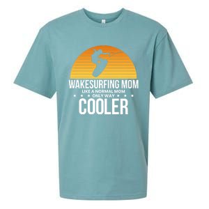 Wakesurf Mom Wakeboard Wakeboarding Wakeboarder Surfing Gift Sueded Cloud Jersey T-Shirt