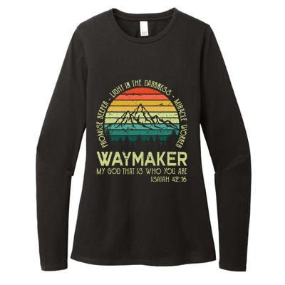 Waymaker Miracle Worker Promise Keeper Christian Apparel Womens CVC Long Sleeve Shirt