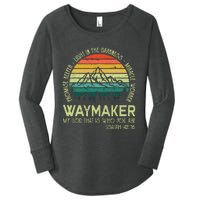 Waymaker Miracle Worker Promise Keeper Christian Apparel Women's Perfect Tri Tunic Long Sleeve Shirt