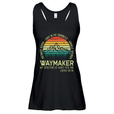 Waymaker Miracle Worker Promise Keeper Christian Apparel Ladies Essential Flowy Tank