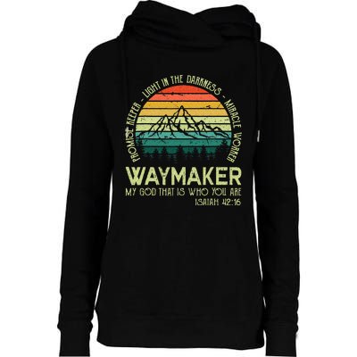 Waymaker Miracle Worker Promise Keeper Christian Apparel Womens Funnel Neck Pullover Hood