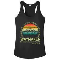 Waymaker Miracle Worker Promise Keeper Christian Apparel Ladies PosiCharge Competitor Racerback Tank