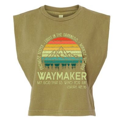 Waymaker Miracle Worker Promise Keeper Christian Apparel Garment-Dyed Women's Muscle Tee