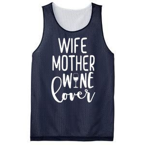 Wife Mother Wine Lover Mesh Reversible Basketball Jersey Tank