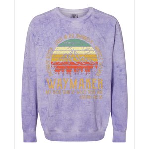 Waymaker Miracle Worker Promise Keeper Christian Colorblast Crewneck Sweatshirt