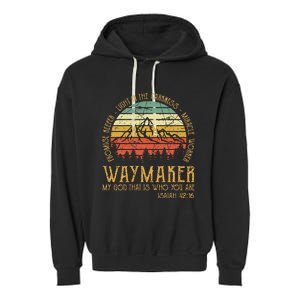 Waymaker Miracle Worker Promise Keeper Christian Garment-Dyed Fleece Hoodie