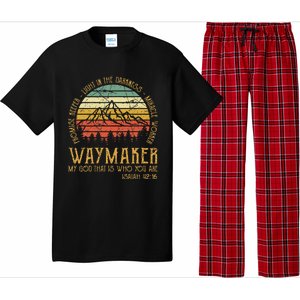 Waymaker Miracle Worker Promise Keeper Christian Pajama Set