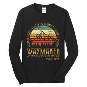 Waymaker Miracle Worker Promise Keeper Christian Tall Long Sleeve T-Shirt