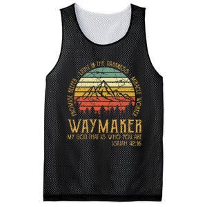 Waymaker Miracle Worker Promise Keeper Christian Mesh Reversible Basketball Jersey Tank