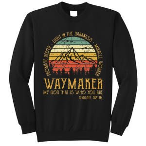 Waymaker Miracle Worker Promise Keeper Christian Tall Sweatshirt