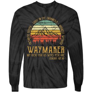 Waymaker Miracle Worker Promise Keeper Christian Tie-Dye Long Sleeve Shirt