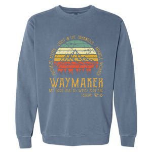 Waymaker Miracle Worker Promise Keeper Christian Garment-Dyed Sweatshirt