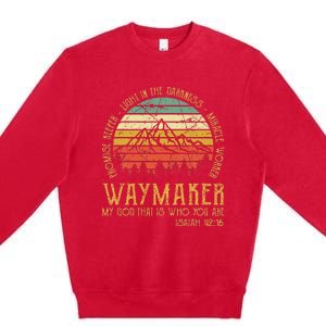 Waymaker Miracle Worker Promise Keeper Christian Premium Crewneck Sweatshirt