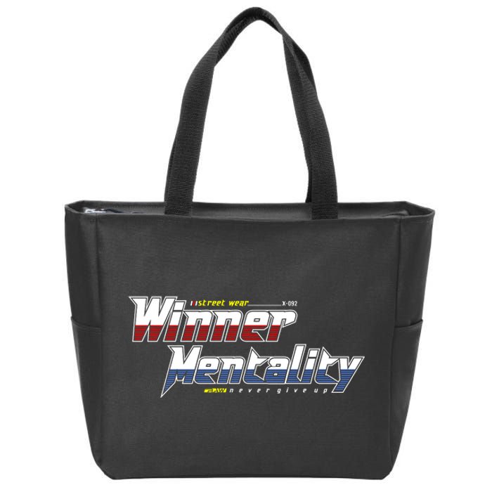 Winner Mentality Zip Tote Bag